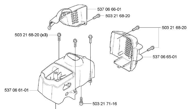 Cover Diagram and Parts List for HA110 2005-10 Husqvarna Hedge Trimmer