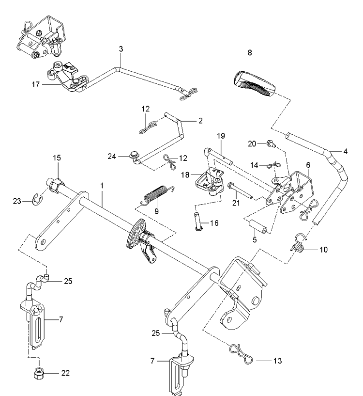Mower Lift / Deck Lift Diagram and Parts List for Z254F (96795400300)(2018-10) Husqvarna Lawn Mower