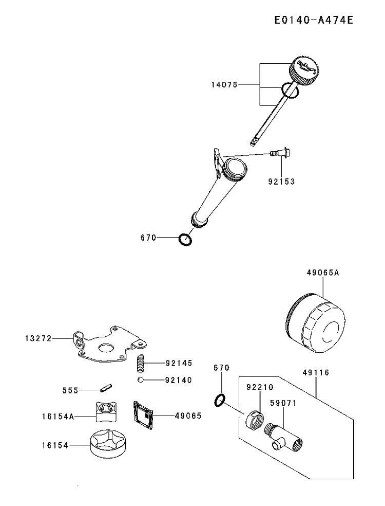 Lubrication Diagram and Parts List for FR730V-DS04 2017-09 Husqvarna Engine