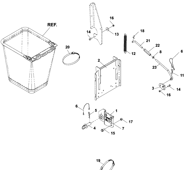 Mounting Kit Hcs9 Diagram and Parts List for HCS9 2005-03 Husqvarna Lawn Tractor Accessories