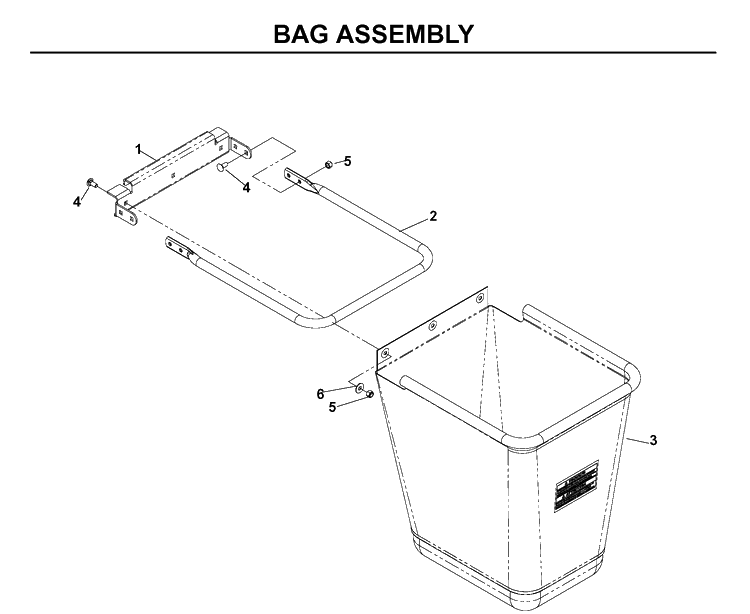 Bagger 7 Diagram and Parts List for 111280 2005-03 Husqvarna Lawn Tractor Accessories