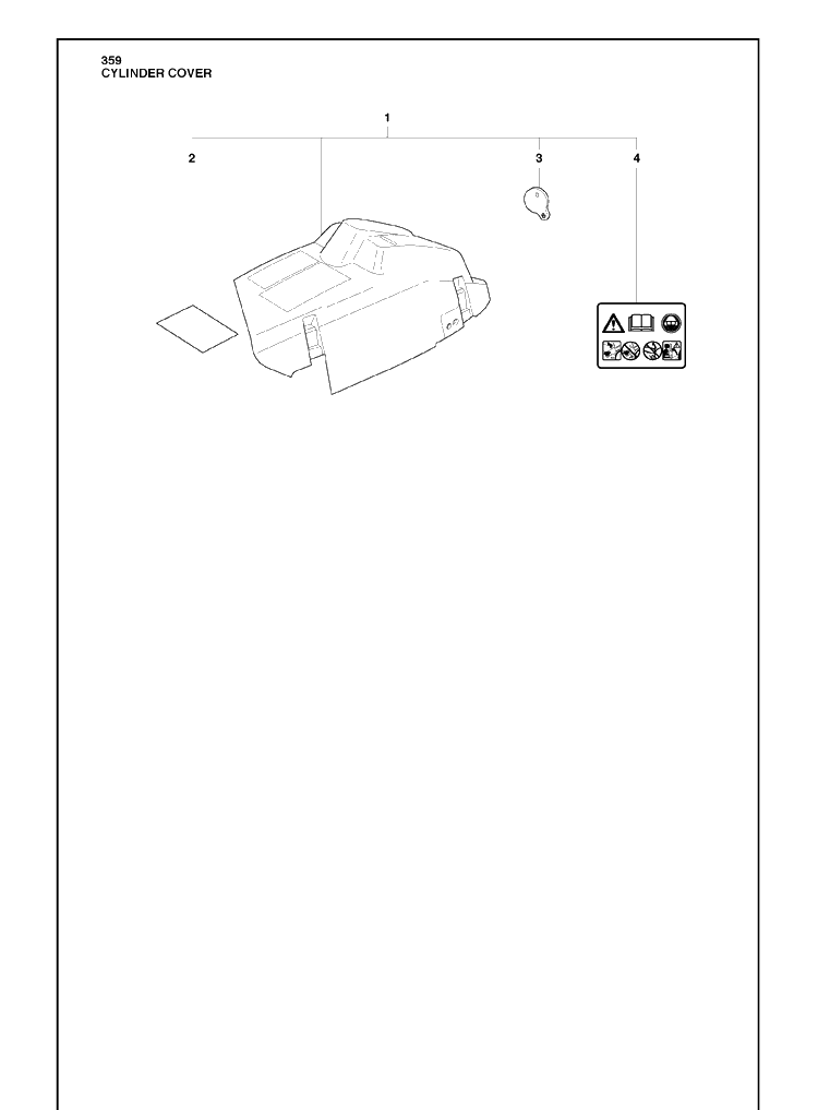 Cylinder Cover Diagram and Parts List for 359 2010-02 Husqvarna Chainsaw