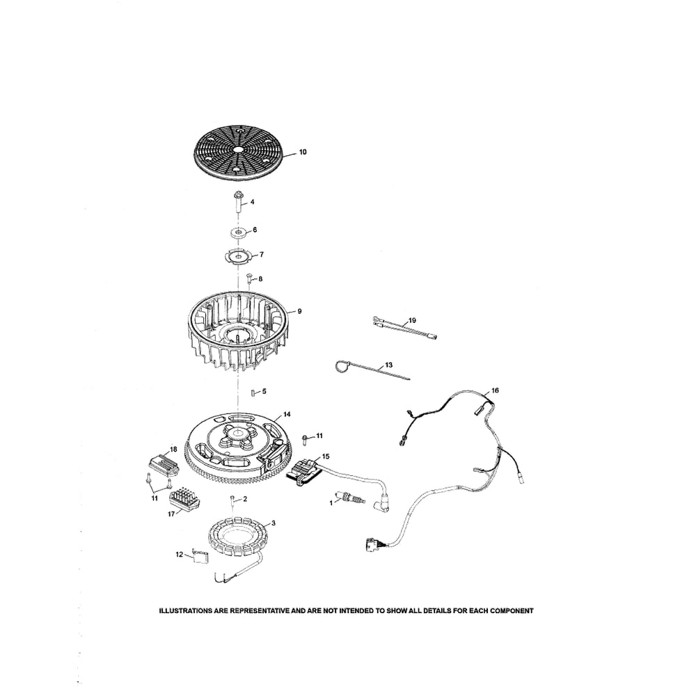 Engine >> Ignition/Charging Diagram and Parts List for 96043020300  Husqvarna Lawn Tractor