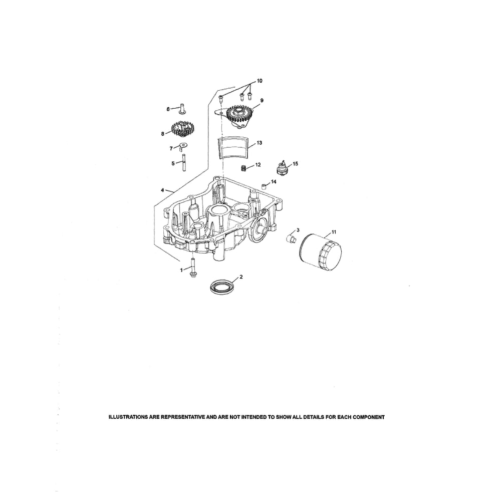 Engine >> Lubrication Diagram and Parts List for 96043020300  Husqvarna Lawn Tractor