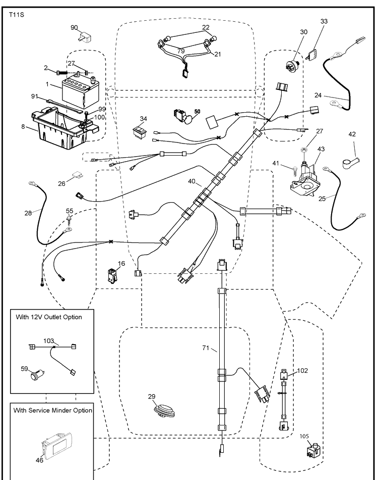 Electrical Diagram and Parts List for YTH24V54 (917289640)(2010-04) Husqvarna Lawn Mower