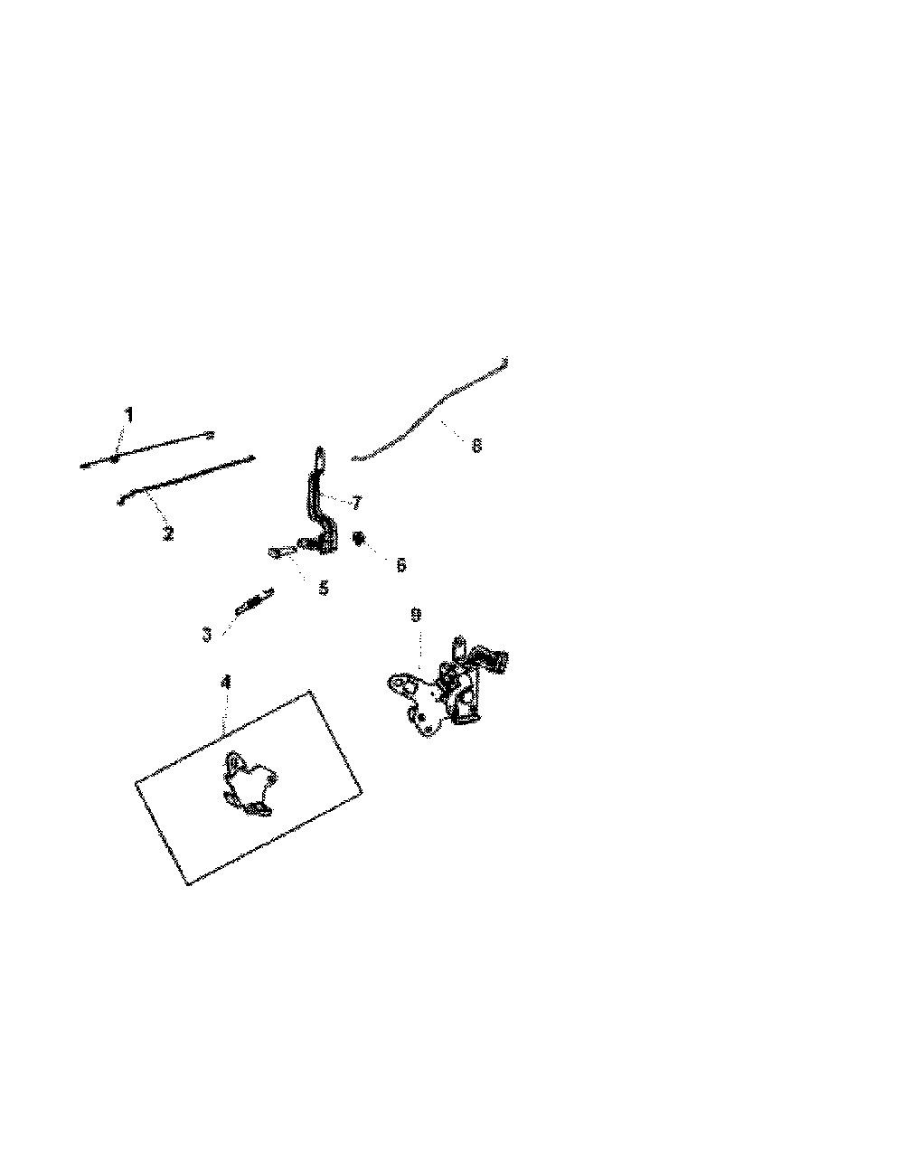 Engine controls Diagram and Parts List for 91738451B  Husqvarna Lawn Mower