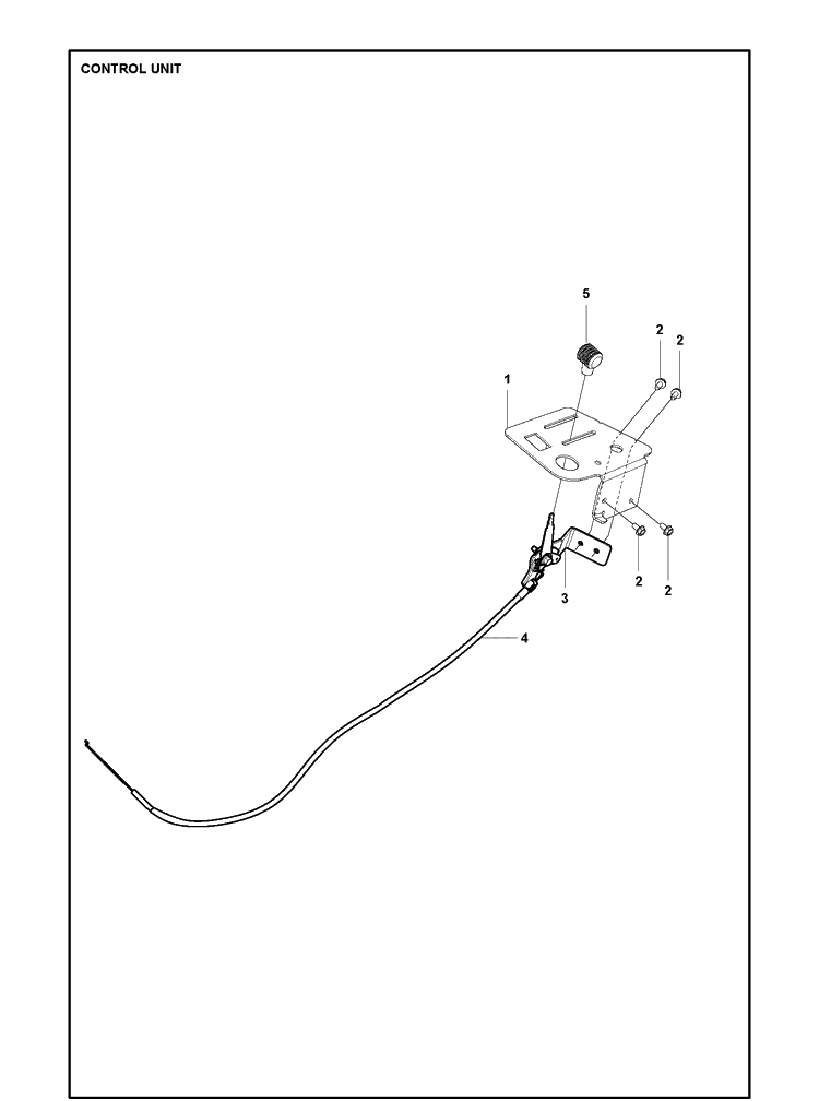 Controls Diagram and Parts List for R216T AWD Husqvarna Lawn Mower