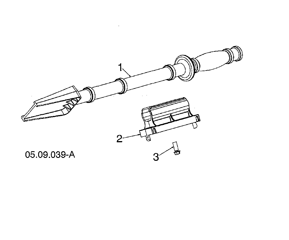 Cleanout tool Diagram and Parts List for 96193009703  Husqvarna Snow Blower
