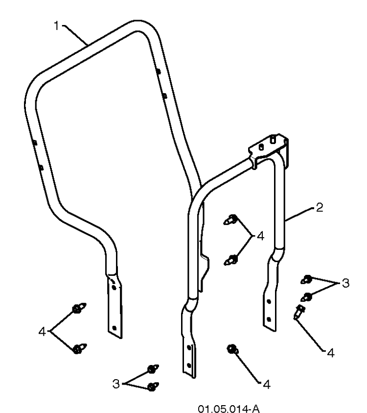 Handle 5 Diagram and Parts List for 1830SB 2010-08 Husqvarna Snow Blower