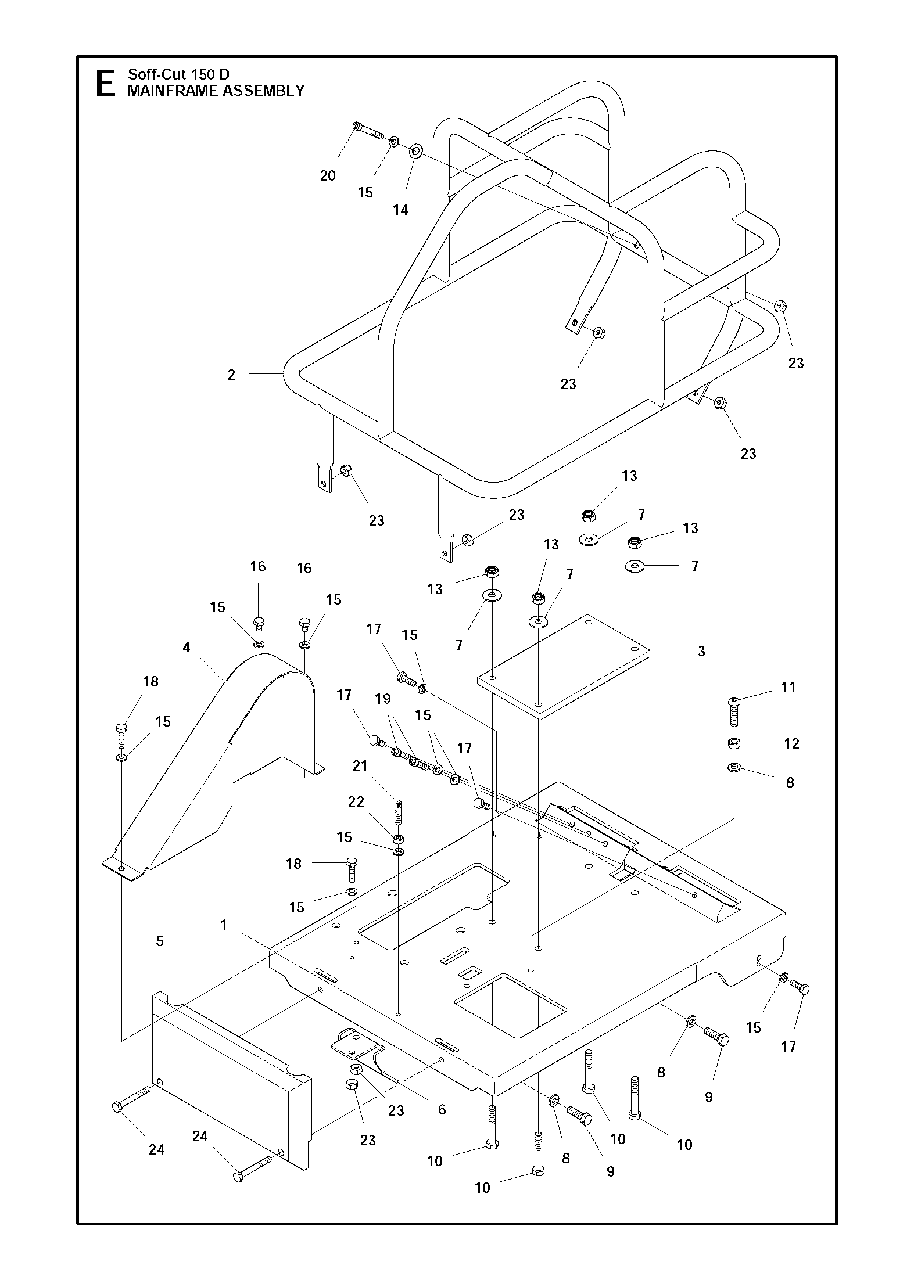 Mainframe Diagram and Parts List for SOFFCUT150D (2010 3000001 & Above)(2010-10) Husqvarna Circular Saw