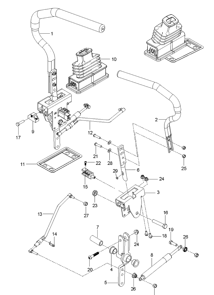 Steering Diagram and Parts List for Z248F (96795390200)(2018-09) Husqvarna Lawn Mower