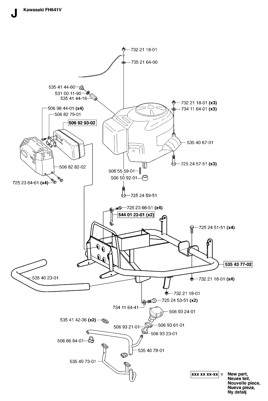 Engine Diagram and Parts List for PF21 (965097001)(2007-03) Husqvarna Lawn Tractor