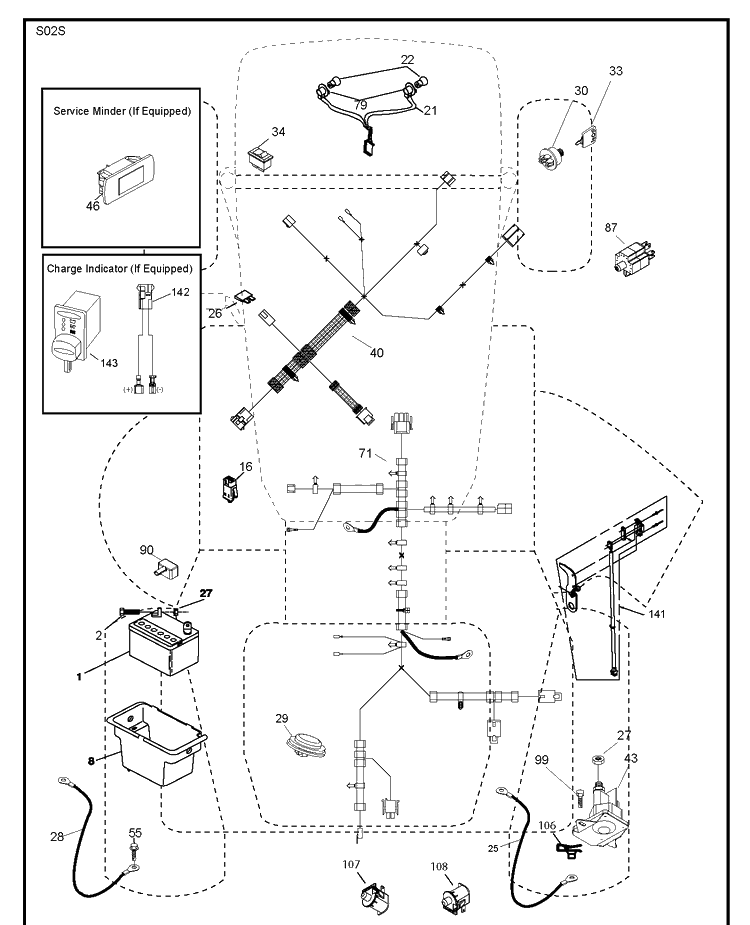 Electrical Diagram and Parts List for TC130 (96051019700)(2019-05) Husqvarna Lawn Tractor