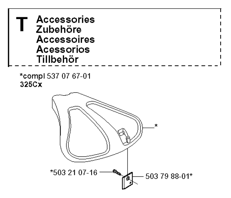 Guards Diagram and Parts List for 325CX 20051800001-20051800000 Husqvarna Edger