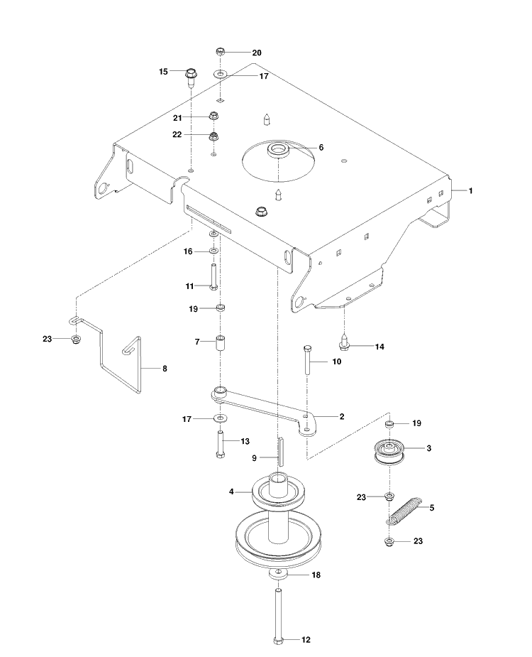 Engine Plate Diagram and Parts List for RZ4219 (966809002)(2013-10) Husqvarna Lawn Mower