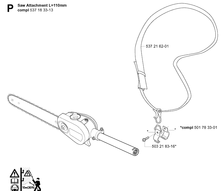 Attachments 4 Diagram and Parts List for 325P 20042300001-20062999999 Husqvarna Pole Saw