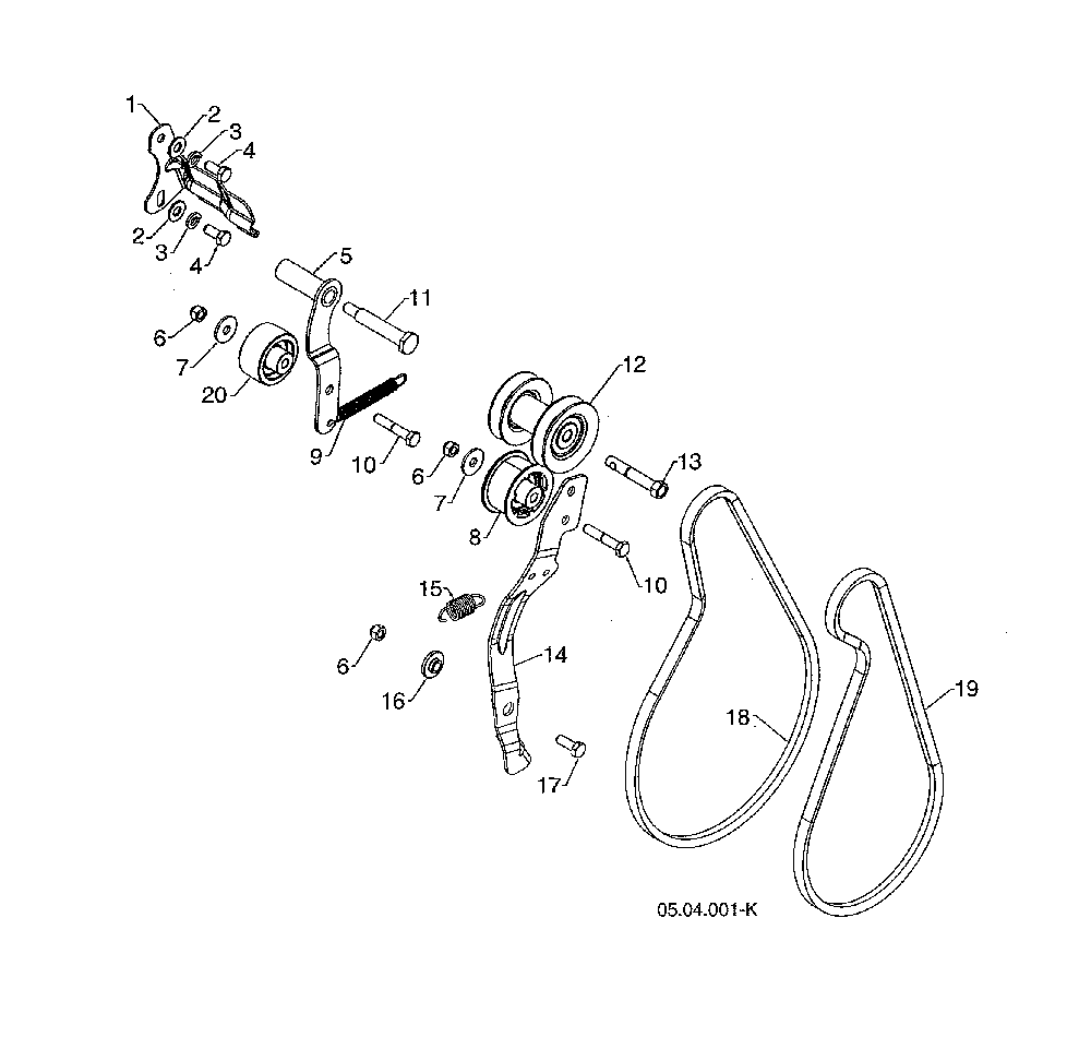 Engine pulley/drive & impeller belts Diagram and Parts List for 96193009603  Husqvarna Snow Blower