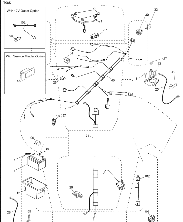 Electrical Diagram and Parts List for YTH21K46 (96045002100)(2009-08) Husqvarna Lawn Mower