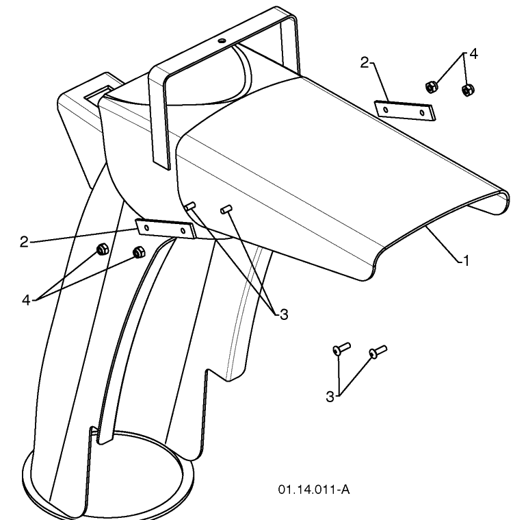 Control Panel / Discharge Chute 3 Diagram and Parts List for 11524E (96193006600)(2010-05) Husqvarna Snow Blower