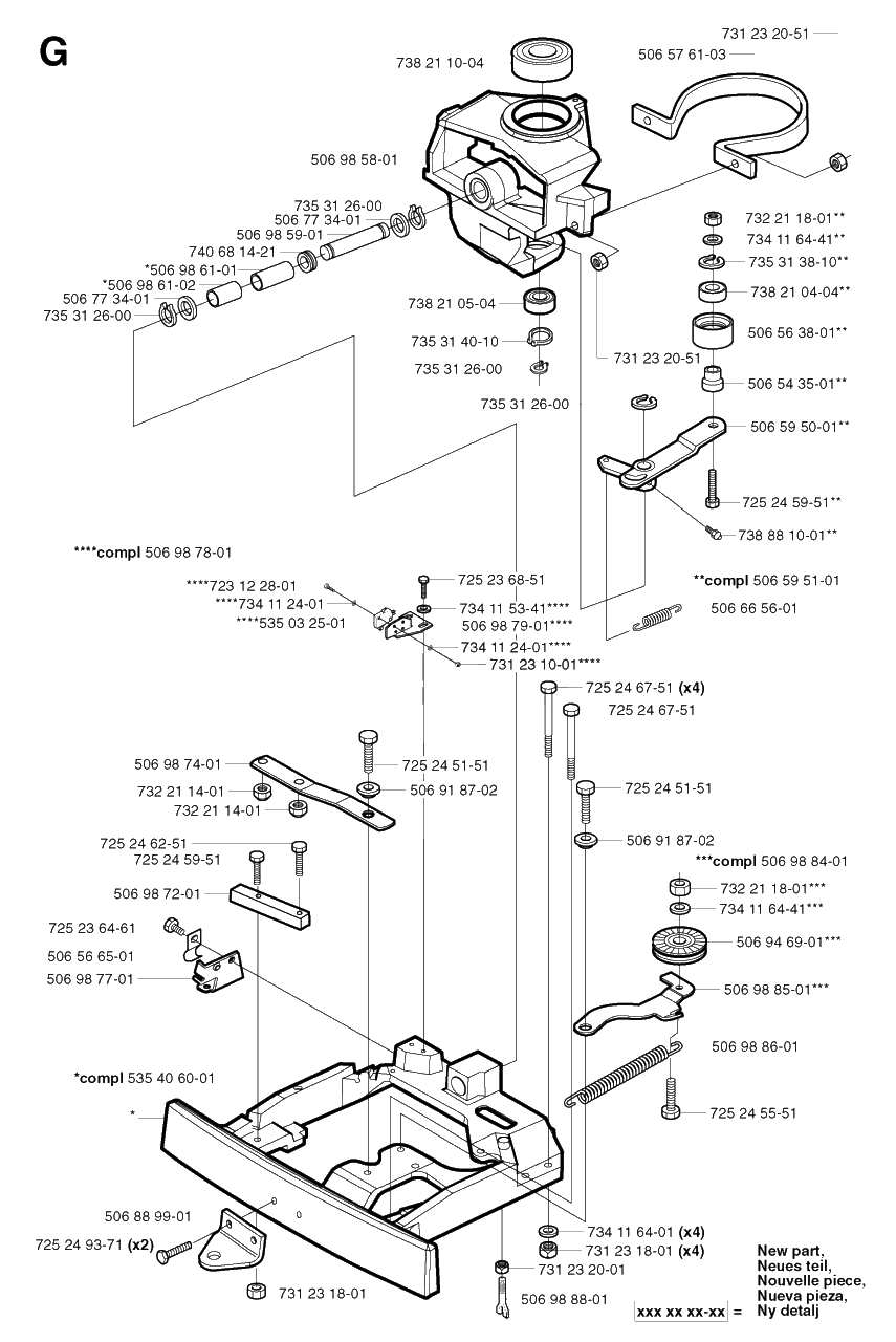 Steering Column Diagram and Parts List for R13BIO 2003-01 Husqvarna Lawn Tractor