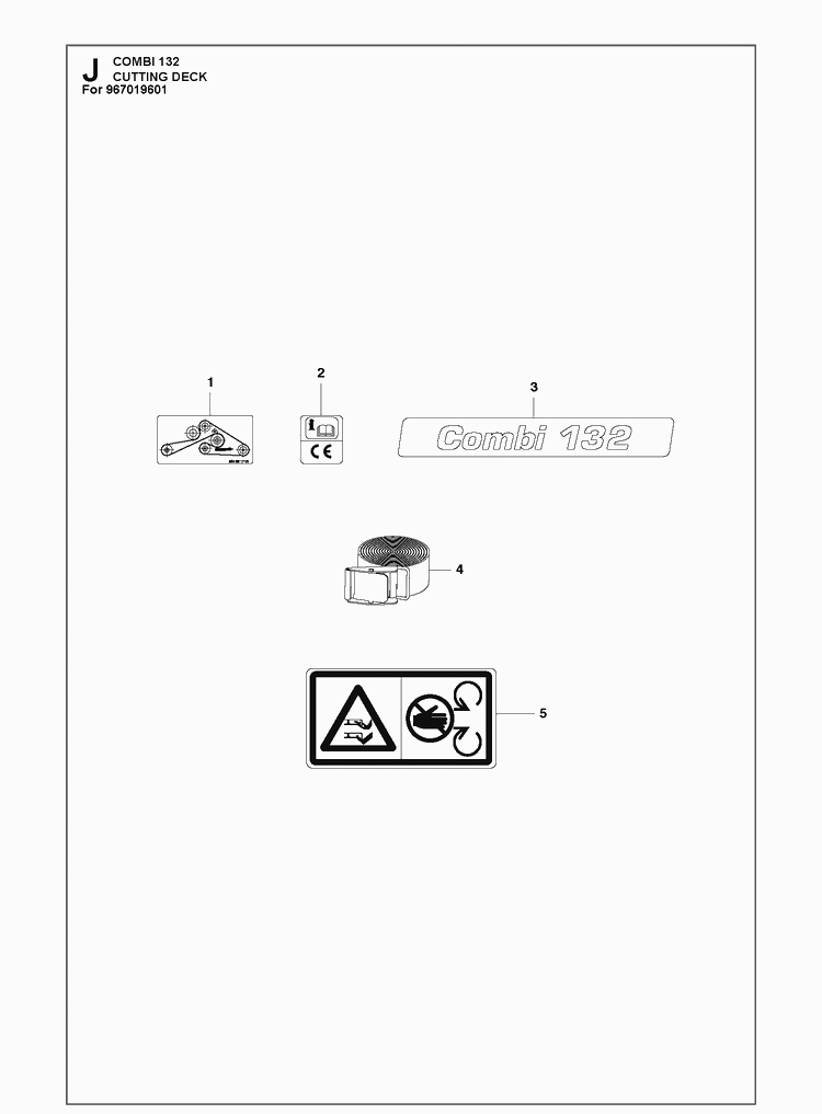 52 Inch/132cm Cutting Deck 9 Diagram and Parts List for C132 P500-series Husqvarna Lawn Mower