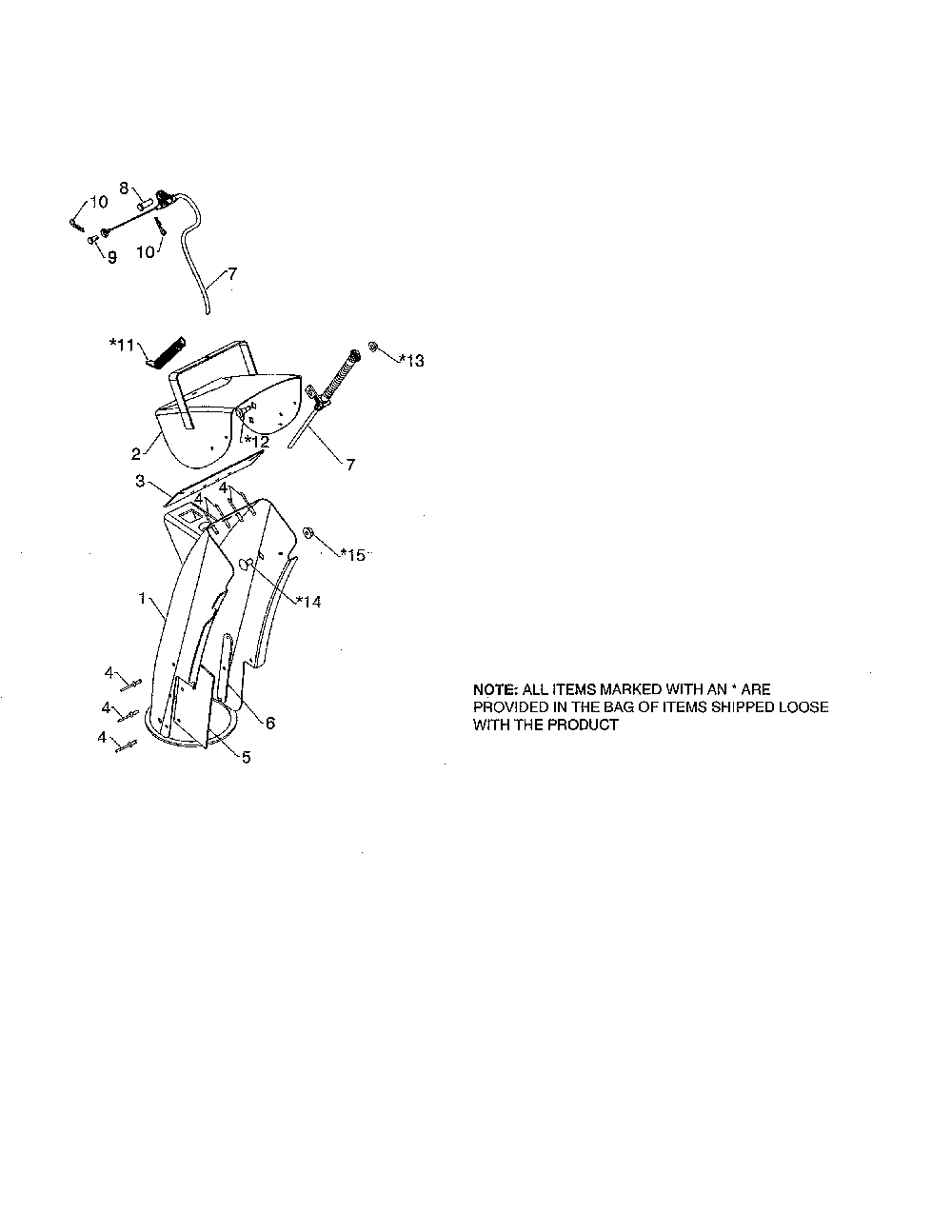 Chute deflector Diagram and Parts List for ST227P-96193009702  Husqvarna Snow Blower