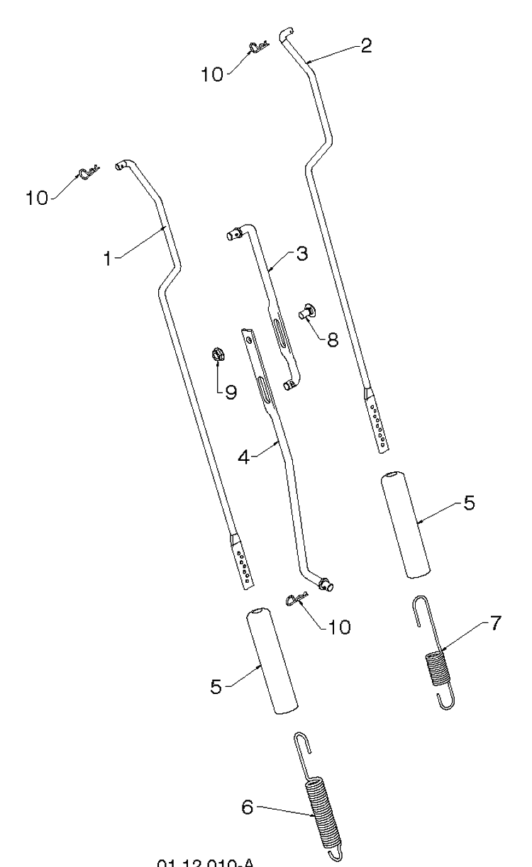 Handle 4 Diagram and Parts List for ST268EP (96191003806)(2012-09) Husqvarna Snow Blower
