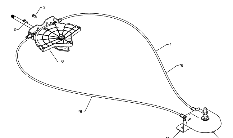 Cable Rotator Assembly Diagram and Parts List for 924SB (96193003500)(2008-10) Husqvarna Snow Blower