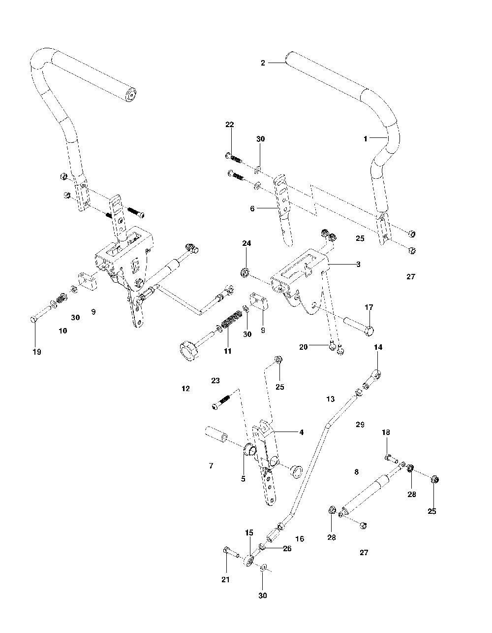 Steering Diagram and Parts List for RZ46IBF 967277604-00, 2014-03 Husqvarna Lawn Tractor