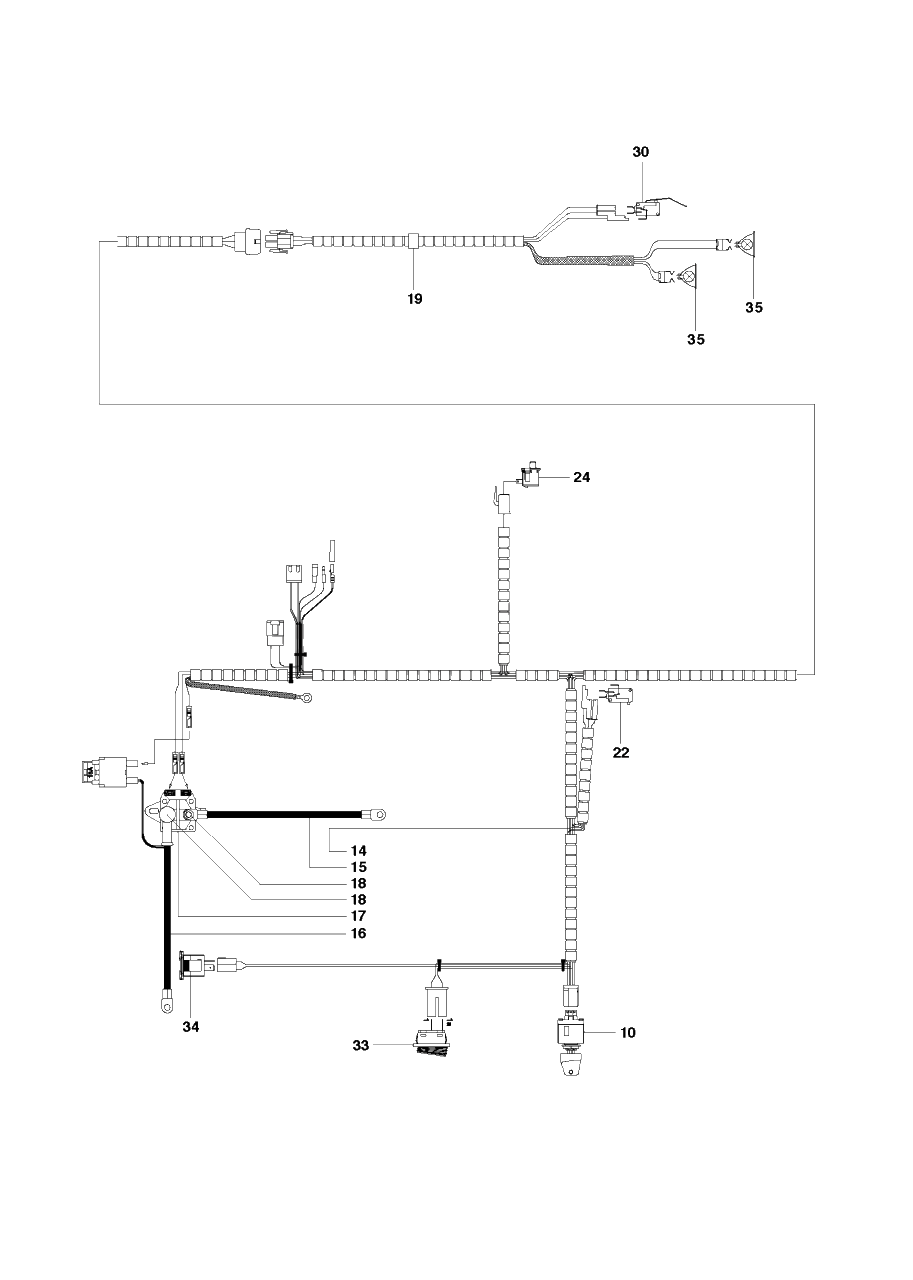 Electrical Diagram and Parts List for R15T (966414201)(2010-07) Husqvarna Lawn Tractor