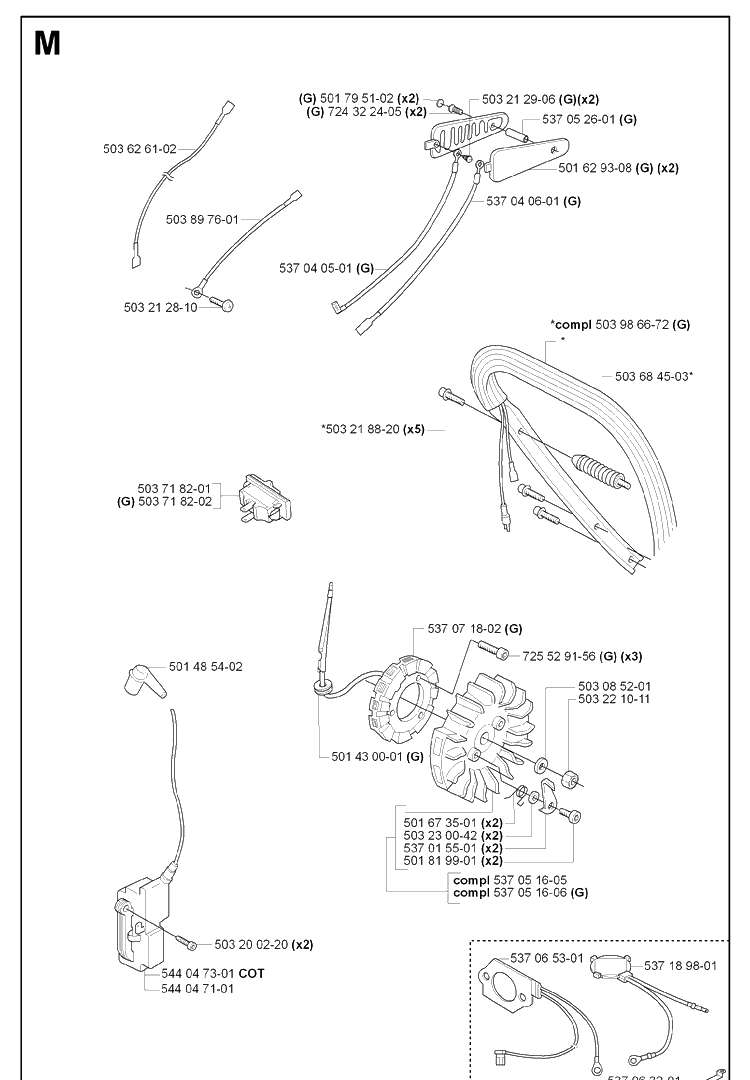 Handles Heated Diagram and Parts List for 385 20064000001-Current Husqvarna Chainsaw
