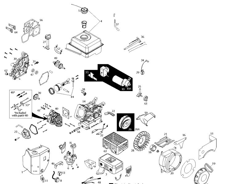 Engine Diagram and Parts List for 291CCSK 2011-06 Husqvarna Engine