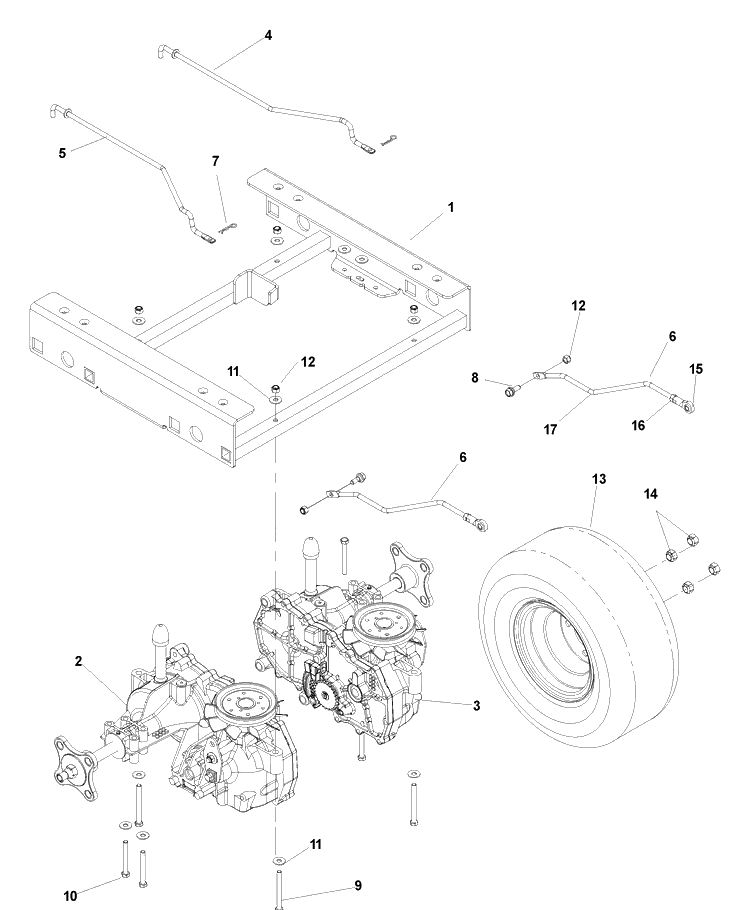 Ezt Diagram and Parts List for CZ3815 (968999245)(2006-08) Husqvarna Lawn Mower