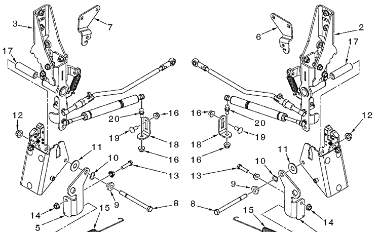 Steering - Control Mount Diagram and Parts List for Z454 (96798470101)(2020-04) Husqvarna Lawn Mower