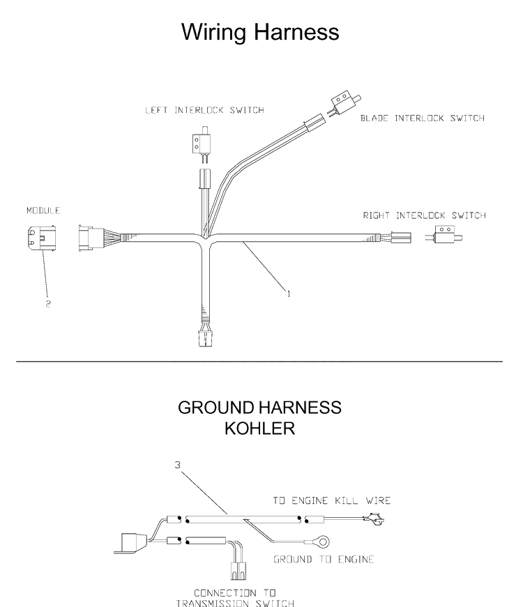 Electrical Diagram and Parts List for WG3613P (968999116)(2005-11) Husqvarna Lawn Mower