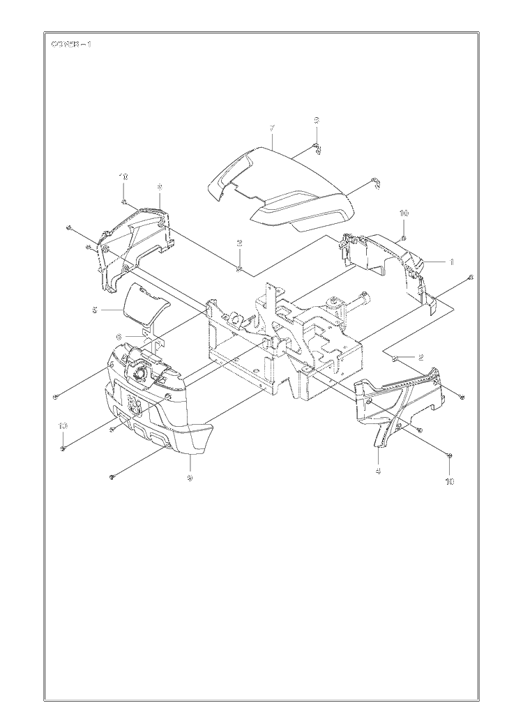 Cover 2 Diagram and Parts List for 967187001  Husqvarna Lawn Tractor Accessories
