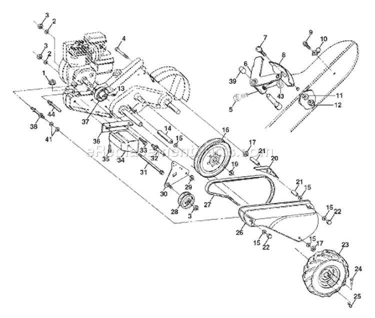 Page C Diagram and Parts List for 600CRT 600 CRT 954140070A -1999-04 Husqvarna Tiller