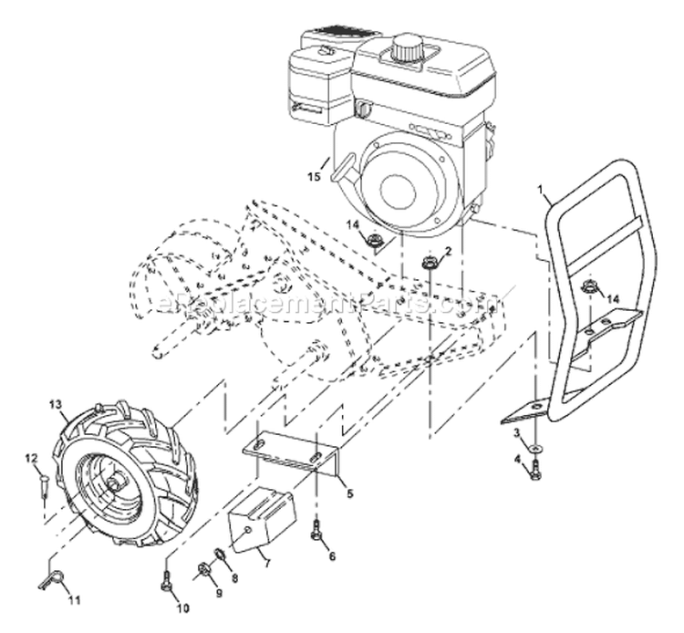 Page D Diagram and Parts List for 600CRT 600 CRT 954140070A -1999-04 Husqvarna Tiller