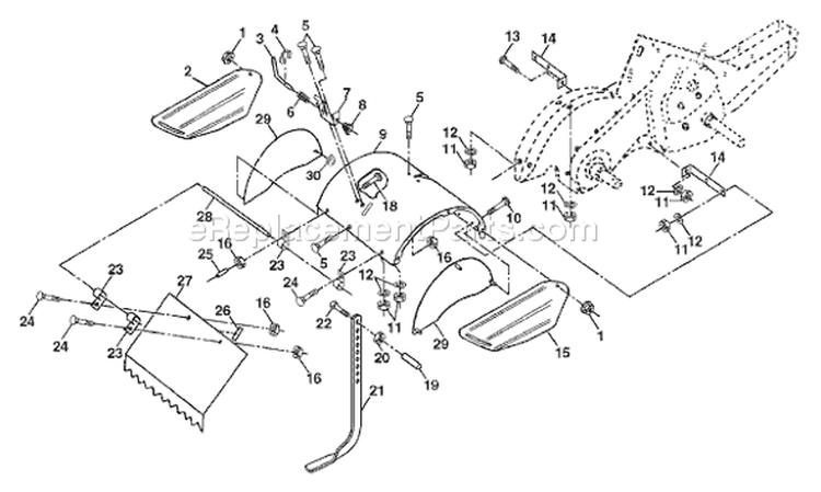 Page F Diagram and Parts List for 600CRT 600 CRT 954140070A -1999-04 Husqvarna Tiller