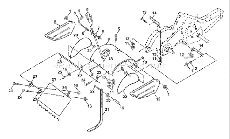 Page F Diagram and Parts List for 600CRT 600 CRT 954140070B -1999-04 Husqvarna Tiller