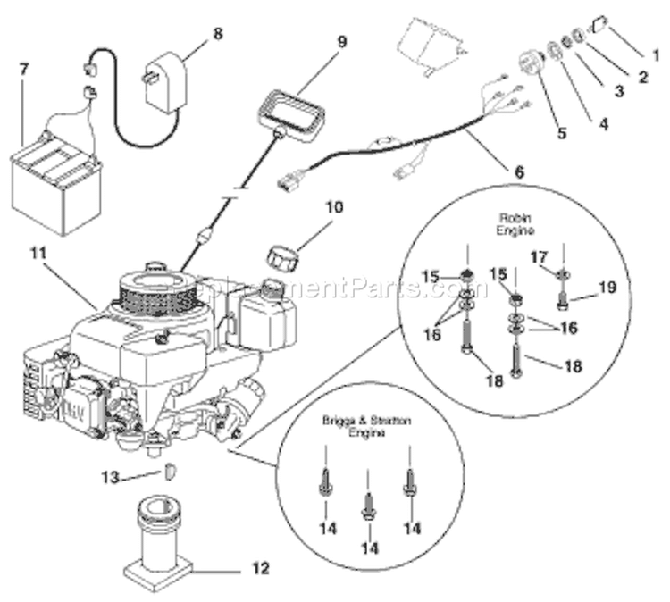 Page C Diagram and Parts List for 580RS 580 RS 2000-03 Husqvarna Lawn Mower