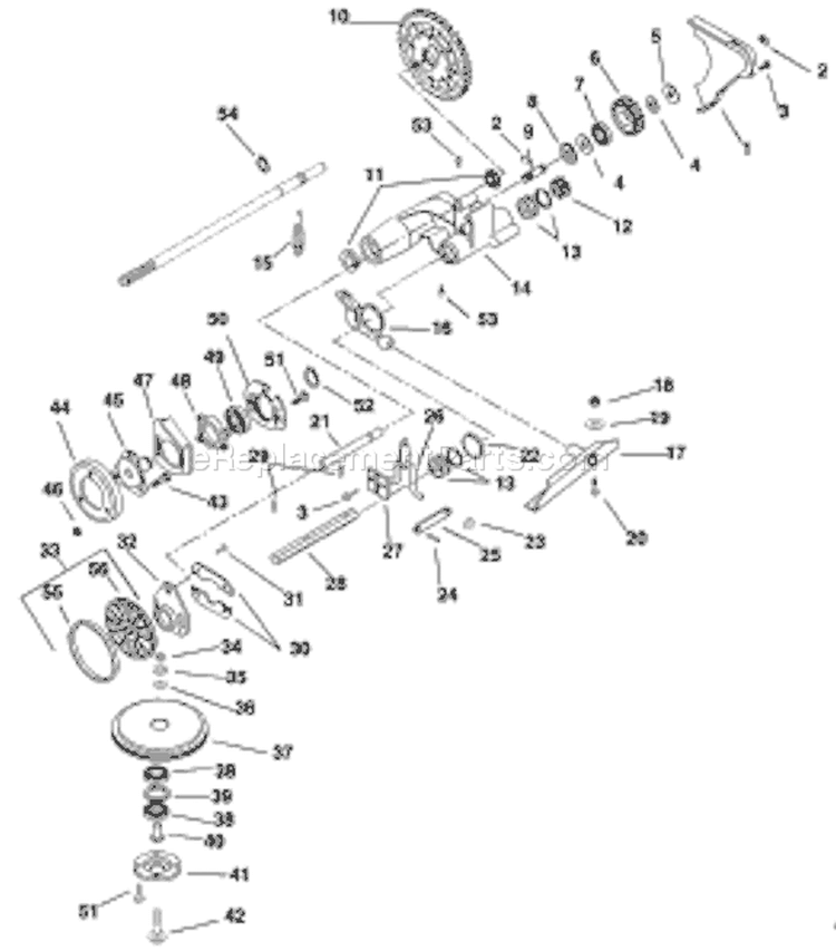 Page D Diagram and Parts List for 580RS 580 RS 2000-03 Husqvarna Lawn Mower