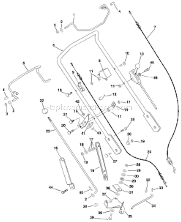 Page E Diagram and Parts List for 580RS 580 RS 2000-03 Husqvarna Lawn Mower