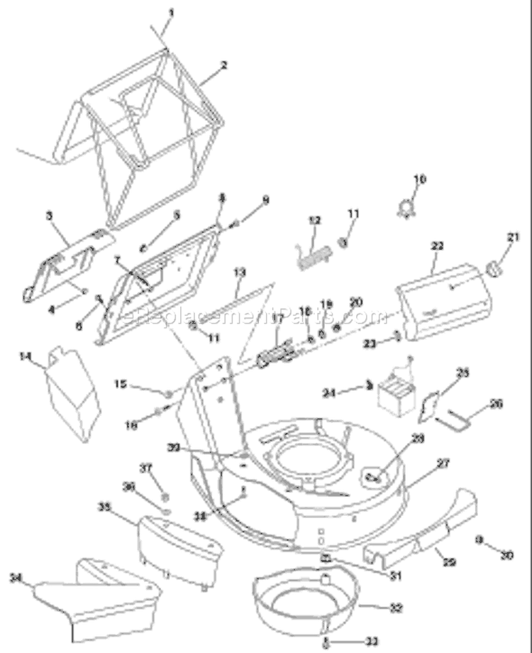 Page F Diagram and Parts List for 580RS 580 RS 2000-03 Husqvarna Lawn Mower