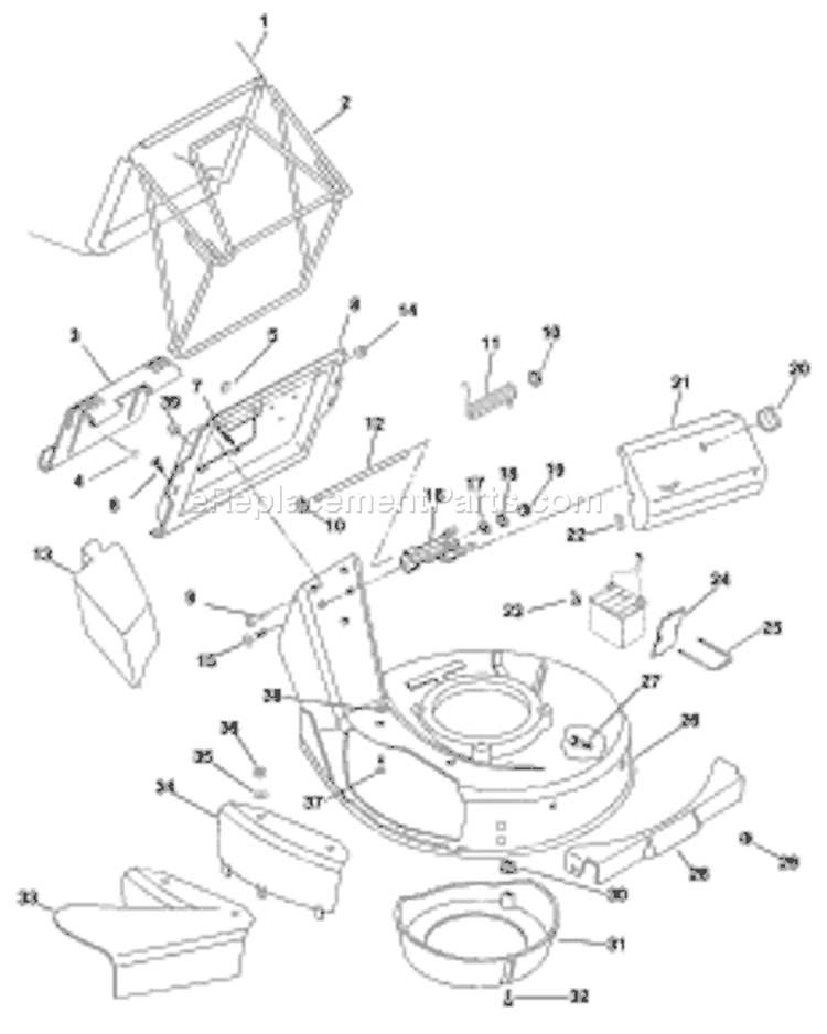 Page E Diagram and Parts List for 580BBC 580 BBC 2000-11 Husqvarna Lawn Mower