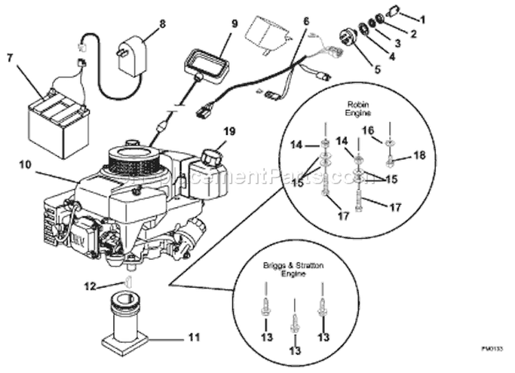 Page C Diagram and Parts List for 580R 580 R 2001-06 Husqvarna Lawn Mower