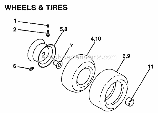 Steering Assembly Diagram and Parts List for WE185H42F 1999 Husqvarna Lawn Tractor