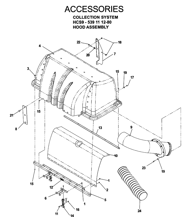 Accessories 14 Diagram and Parts List for IZ5223 (968999526)(2006-08) Husqvarna Lawn Mower