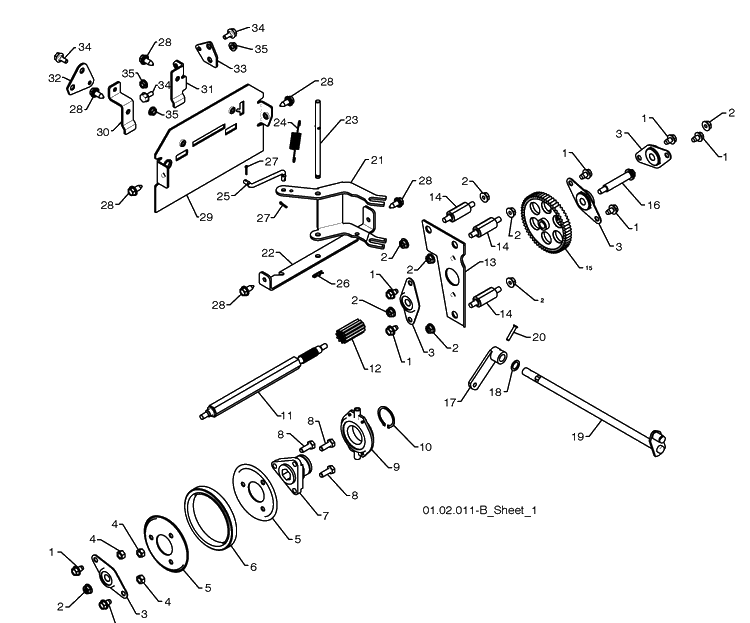 Drive 2 Diagram and Parts List for ST261E (96191003000)(2009-09) Husqvarna Snow Blower