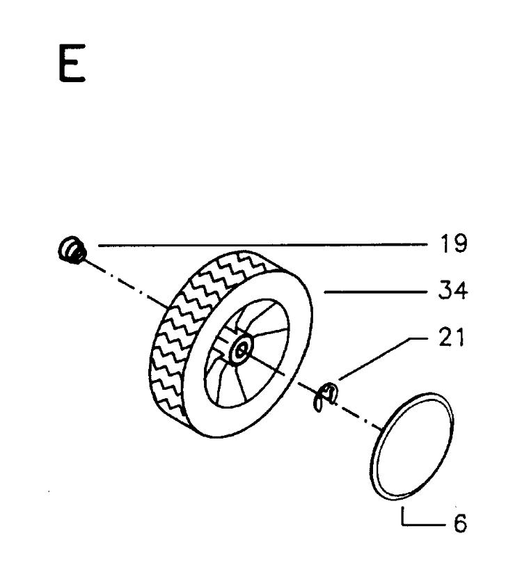 Wheels And Tires Diagram and Parts List for MASTER46 1996-01 Husqvarna Lawn Mower